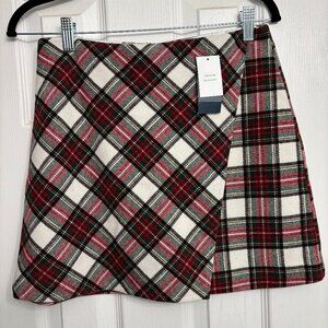 Plaid Wool Skirt